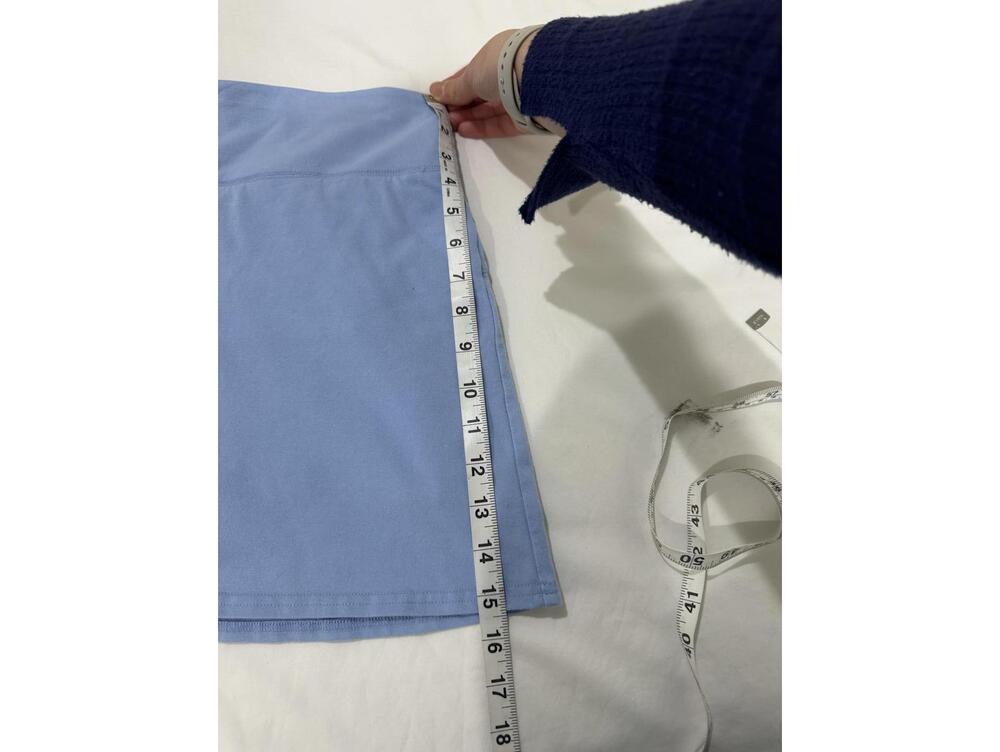 NWT Hollister Baby Blue Ultra High Rise Cotton Mini Short Skort- Size Large - Picture 6 of 7